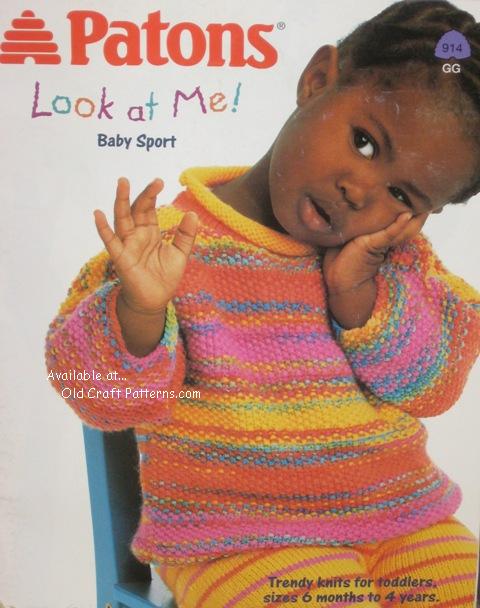 patons book no 914 look at me trendy knit designs for baby toddler trendy knitting patterns 480x608 patons 914 baby knitting patterns Trendy Knitting Patterns